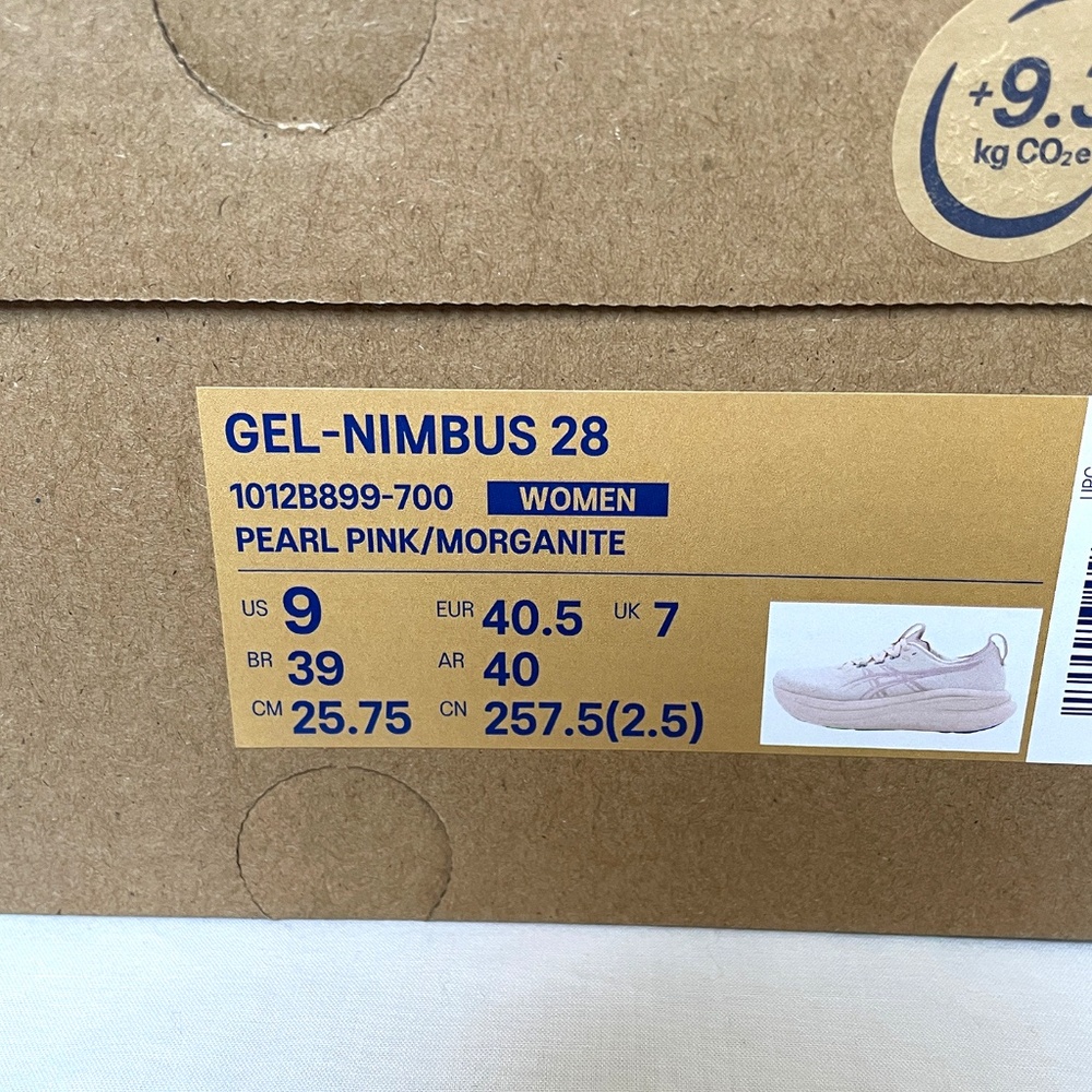 Asics Gel Nimbus 28 Women’s Size 9 Running Shoe Pearl Pink - Picture 3 of 10